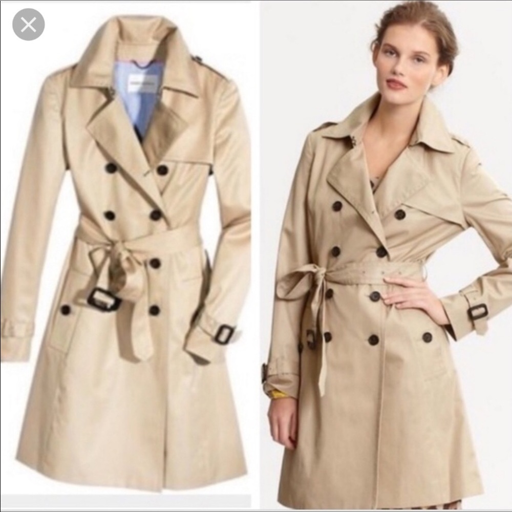 Banana Republic Khaki Trench Coat Size Small